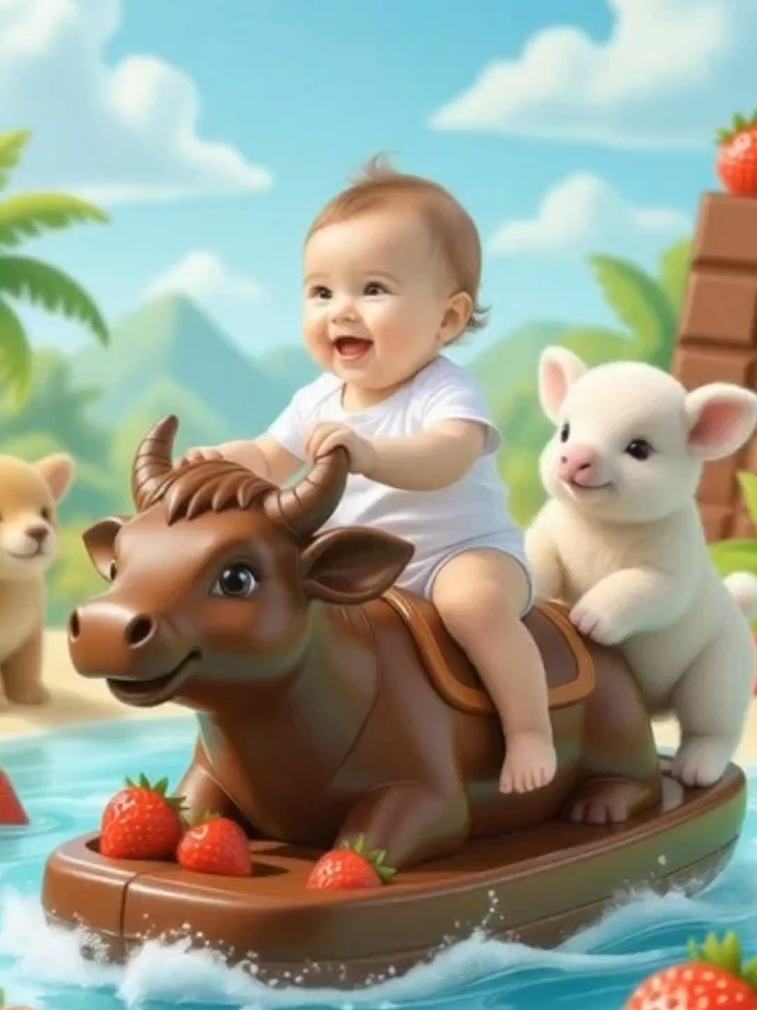 Happy Baby & Cute Animals Adventure! 🐷🐮🐴 Fun Cartoon for Kids | Nursery Rhymes & Toddler Songs#babycartoon #cutebabyvideo #babyridinganimals #cartoonanimals #3Danimationforkids #nurseryrhymes #toddlersongs #kidssongs #childrensvideo #preschoollearning #funnyanimals #cuteanimals #happybaby #farmanimalsforkids #bullcartoon #alpacacartoon #llamacartoon #sheepcartoon #strawberrycartoon #fruitcartoon #colorfulvideoforbabies #visualstimulationforkids #newbabysong #DudiDudiDamDam