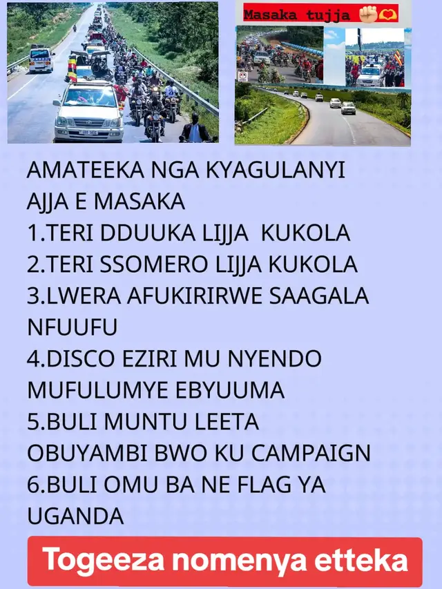 MASAKA as we are coming get ready these are rules to follow #protestvote2026💪 #foryour #foryoupage❤️❤️ #m7mustgo #makeup 