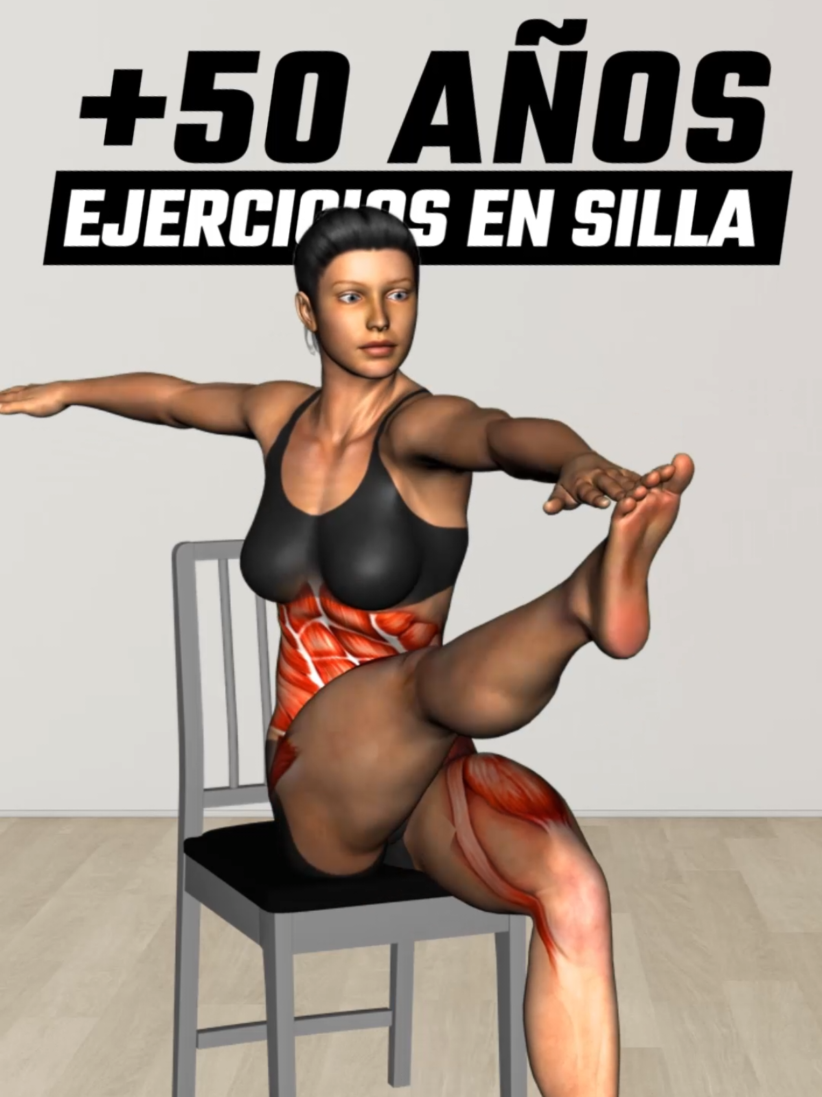 Ejercicios en silla para mayores de 50 años desde casa. • 10 minutos #ejercicio #saludable #vidasana #Fitness #energia 