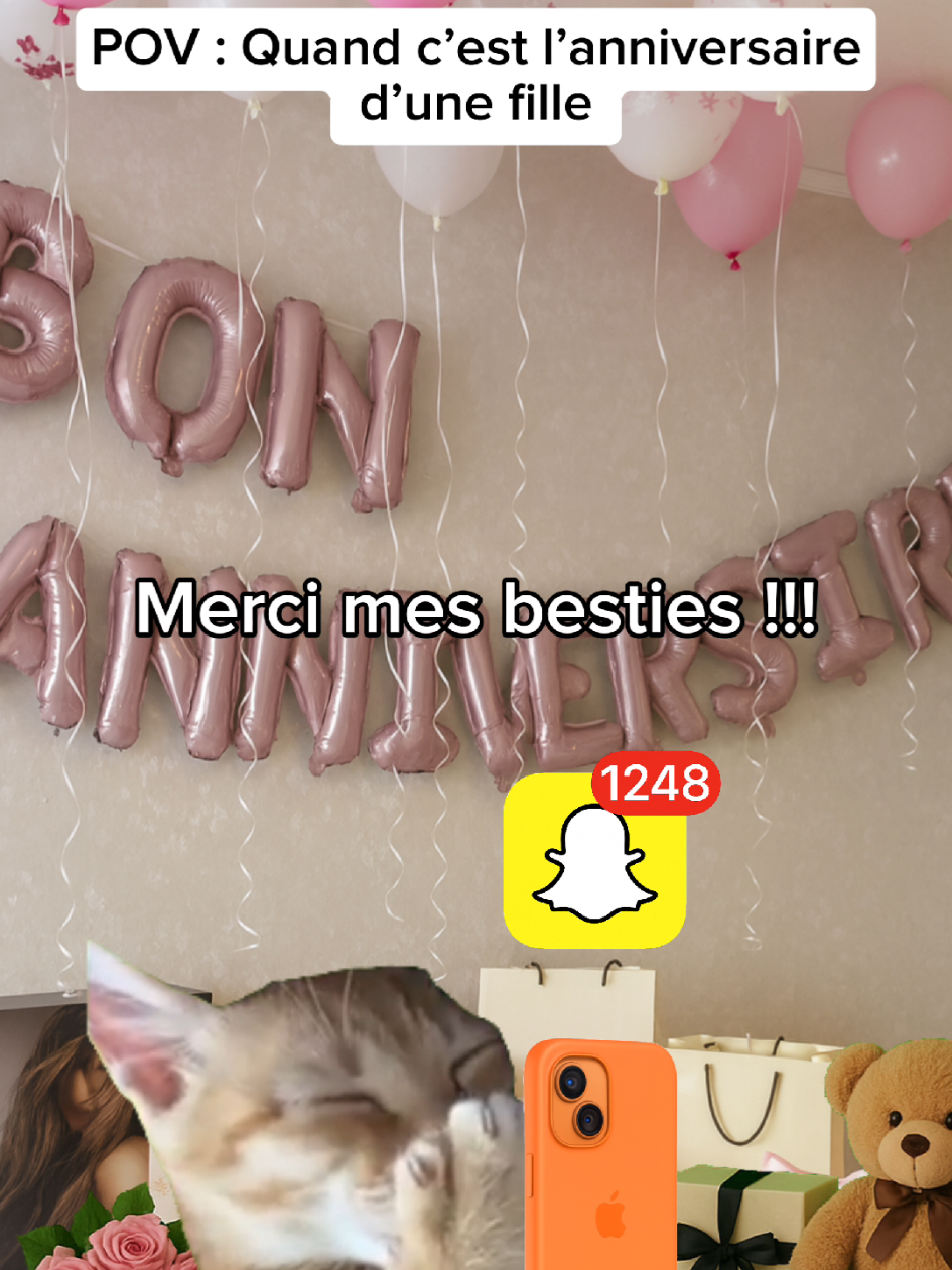 Quand c'est l'anniversaire d'une fille VS un garçon #humour #catmeme #drole #pov #sketch 