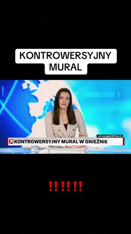 Kontrowersyjny mural.  #wydarzenia24 #mur #gniezno  #polska #historia 