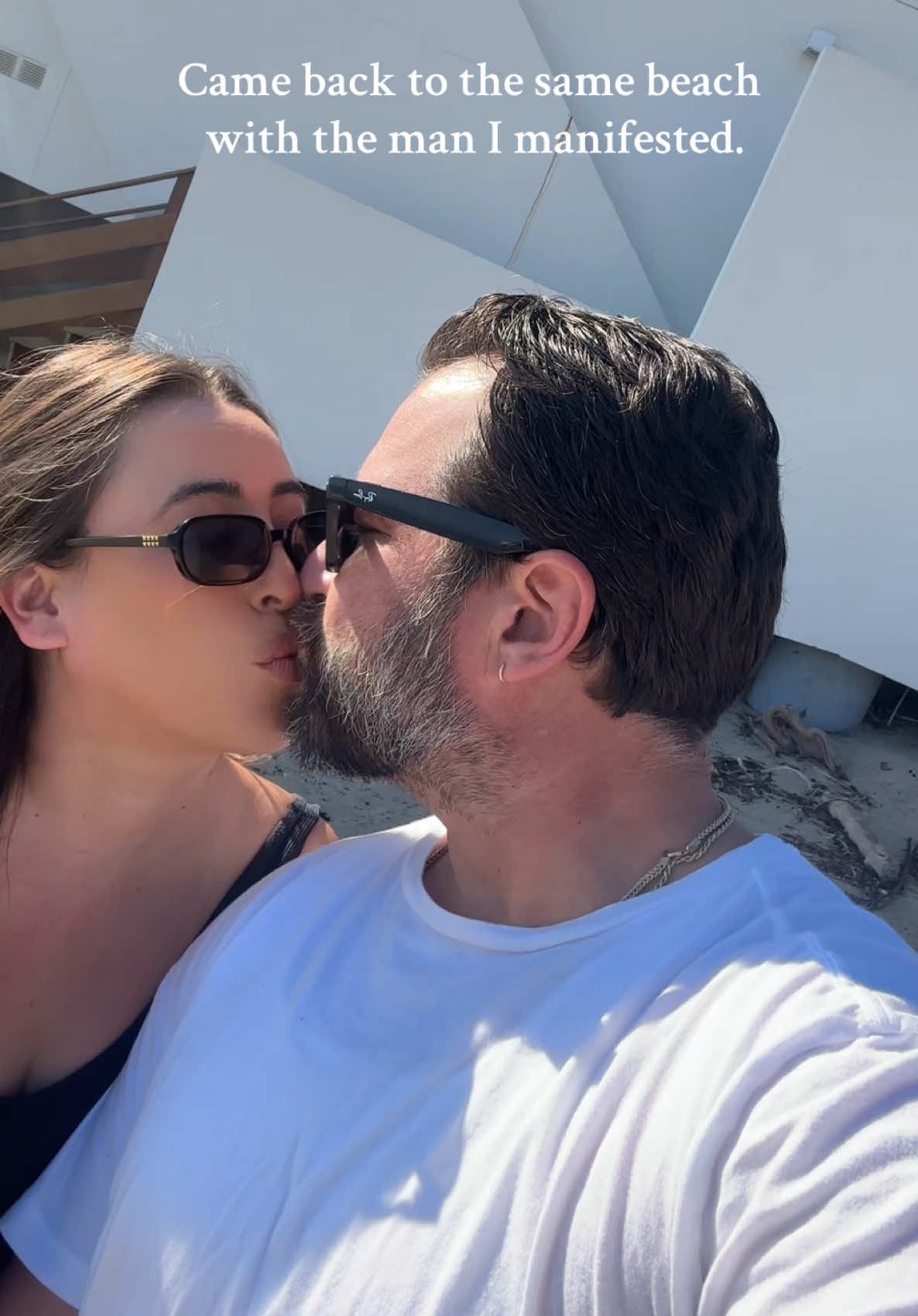 Full circle moment 🤍  I used to come to this beach to write, cry, and visualize the kind of love I wanted. Two years later, I came back with my husband-  after getting engaged just 8 months in. Read the book 🙌🏻✨