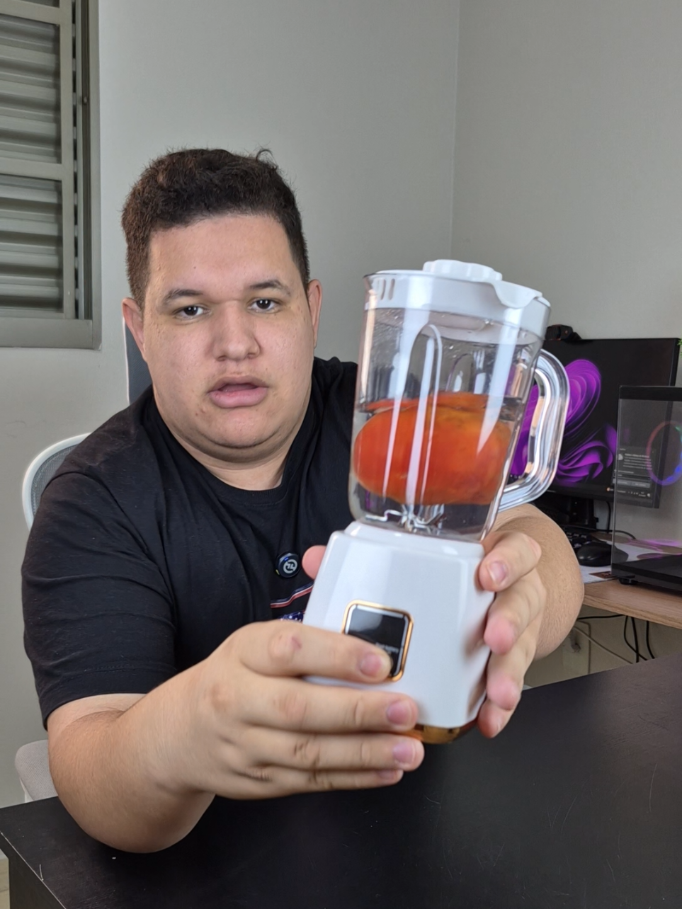 Mini liquidificador com 10 lâminas 