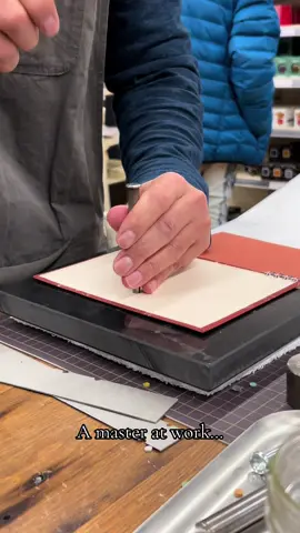 Literally building notebooks on the spot! #notebooks #kakimori #atlasstationers 