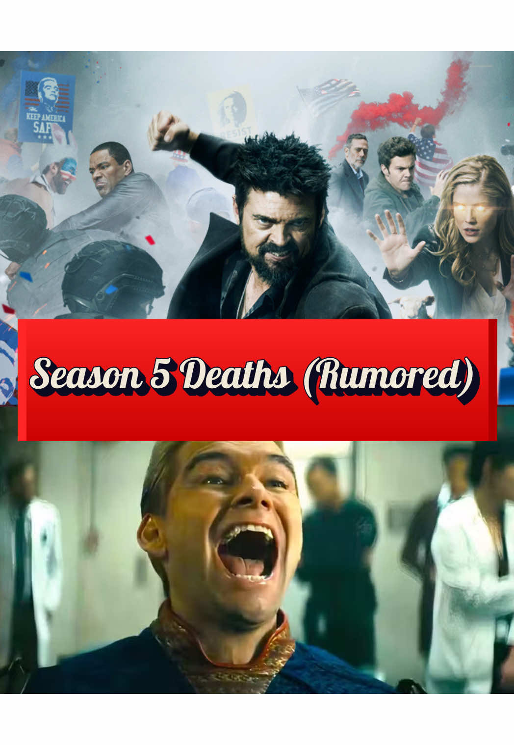 The Boys Season 5 ends next year. Here is the rumored deaths! #theboysseason5 #theboys #homelander #butcher 