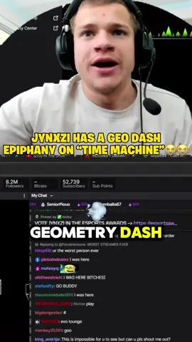 JYNXZI HAS A GEOMETRY DASH EPIPHANY WHILE PLAYING TIME MACHINE 😭🥀 @Jynxzi #jynxzi #jynxziclips #jynxzifunnymoments #geometrydash #fypシ゚viral 
