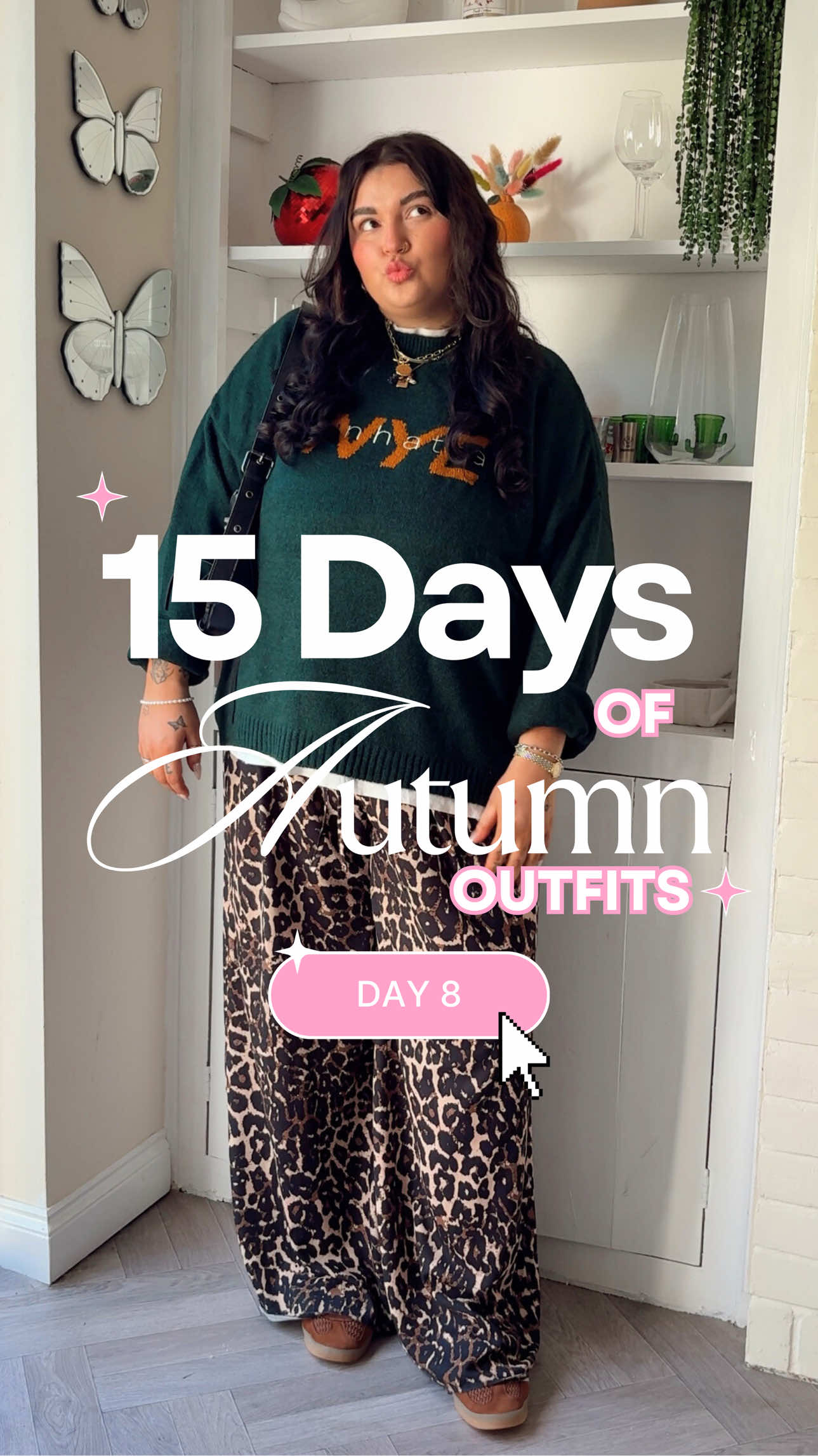 Day 8 of 15 days of autumn outfits 🍂🫶🏼✨ leopard print is my go to neutral 👀🍄‍🟫🐆🫶🏼 shop all the links on my story and bio 🫶🏼🫧🪩  Trousers - @boohoo Jumper - boohoo  Bag - @temu_uk  Shoes - ASOS @adidasoriginals   #fyppppppppppppppppppppppp #fyp #autumnfashion #15daysofautumnoutfits #autumnoutfits 