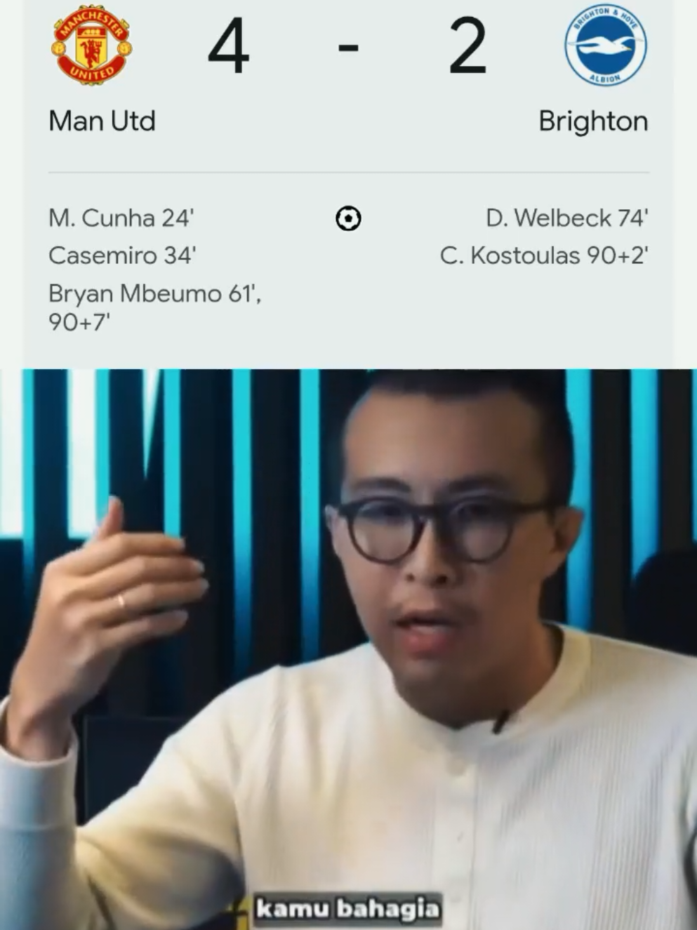 King Mu makin gacorr😅🔥 #manchesterunited #muvsbrighton #brighton #PremierLeague #fyp 