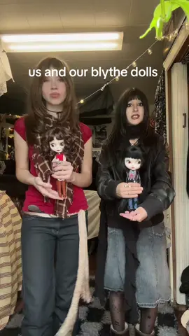 Our dolls!! blythe dolls that we bought each other #outfit #blythedoll #fall #fallweather #dolls 