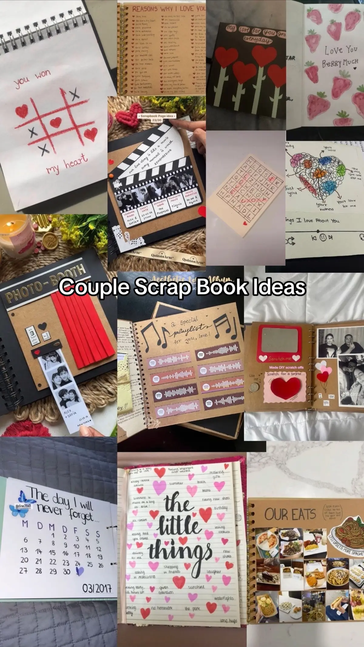 Scrap book ideas for couples #scrapbooking #fyp #couple #journaling #pinterest 