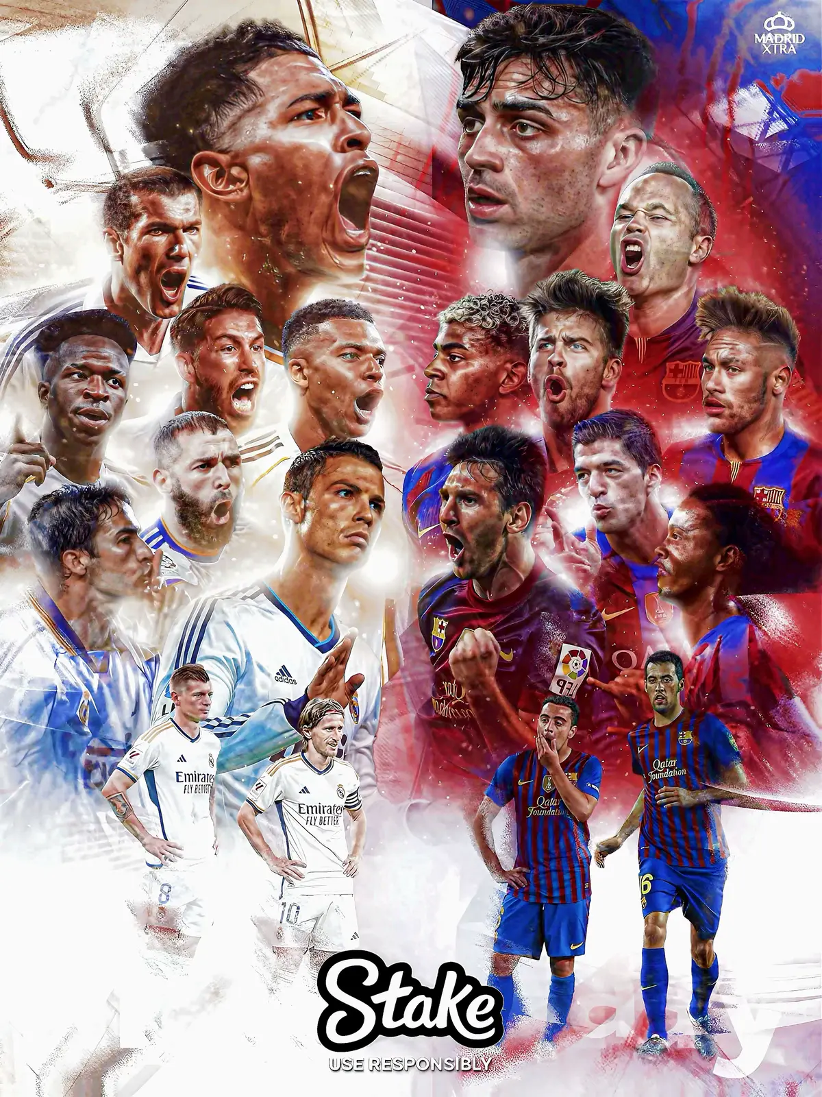 🚨 IT’S MATCHDAY! 🥵🔥 The world stops for one reason… REAL MADRID vs BARCELONA! ⚔️👑 The most iconic rivalry in football returns — the energy, the passion, the history. This isn’t just a match… it’s El Clásico. ⚡🤍❤️💙 🔥 Mbappé vs Lamine Yamal — the new generation of magic. 🔥 Vini Jr vs Rashford — speed, skill, and pure chaos on the wings. 🔥 Pedri vs Bellingham — elegance meets dominance in midfield. ✨ Arda Güler — ready to shine like a star in his prime. Every tackle will shake the ground, every goal will echo through history. The Bernabéu and Camp Nou have seen legends rise — and tonight, a new chapter begins. 📖⚽ This is more than football. This is passion. This is war. This is EL CLÁSICO! 🤍🔥💙 #realmadrid #fcbarcelona #laliga #mbappe #lamineyamal 