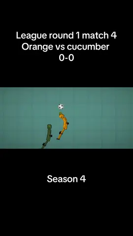 League round 1 match 4 | orange vs cucumber (NEW TEAM!!!) | #melonplayground #viral #fyp #football #trending 