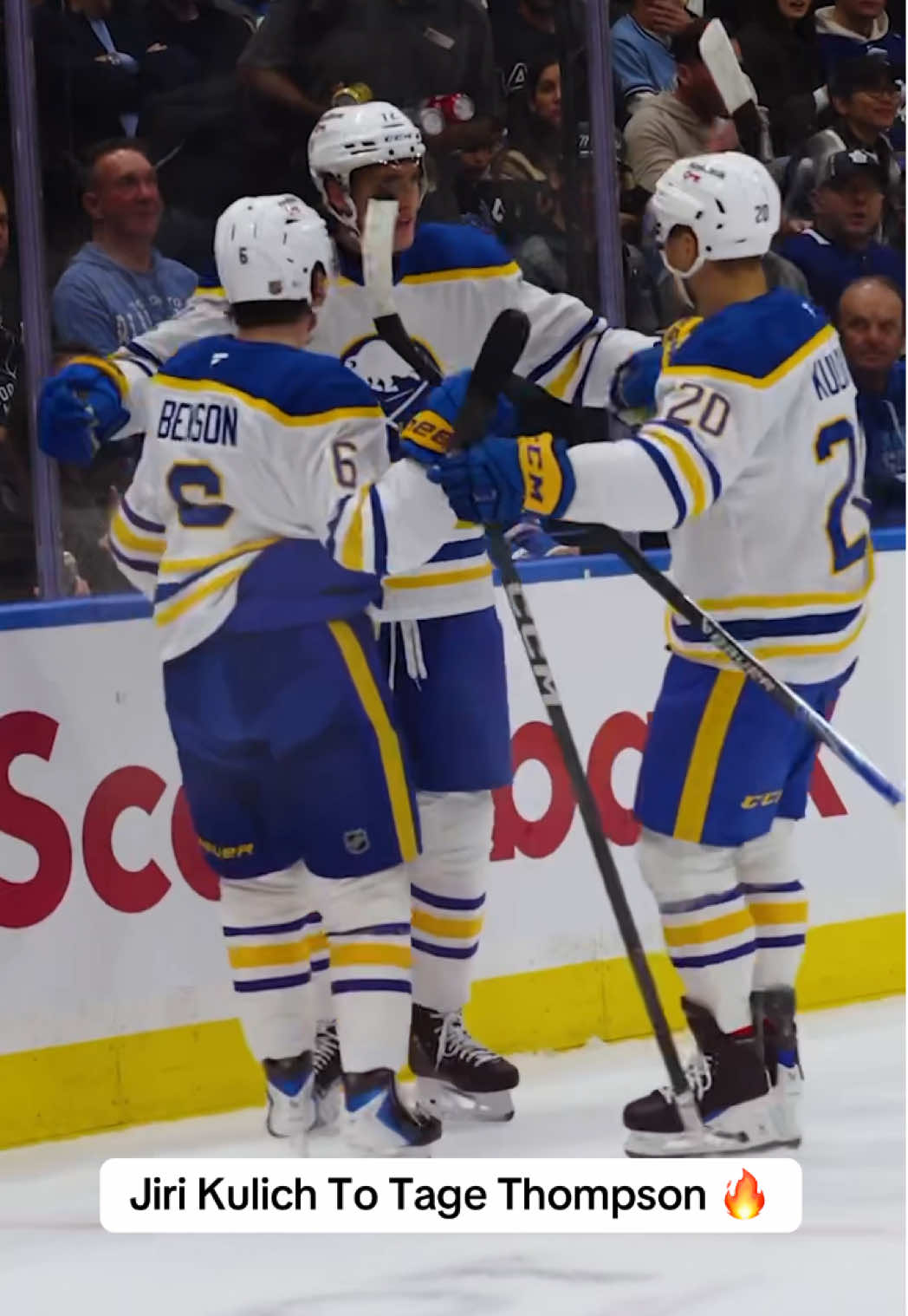 And the celly 👌 #NHL #tagethompson #buffalosabresvstorontomapleleafs 