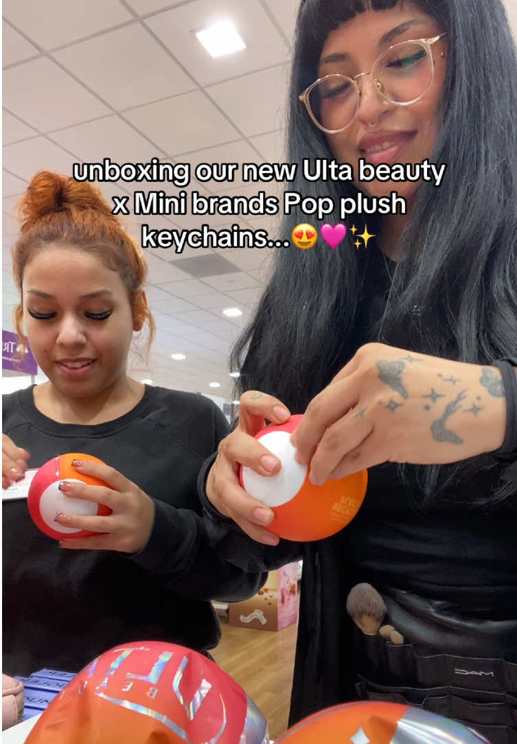 These are so cute I think I want another one!🩷 @minibrands x @Ulta Beauty Pops plush keychain ✨ #minibrands #blindbox #minibrands #ultabeauty #fyp 
