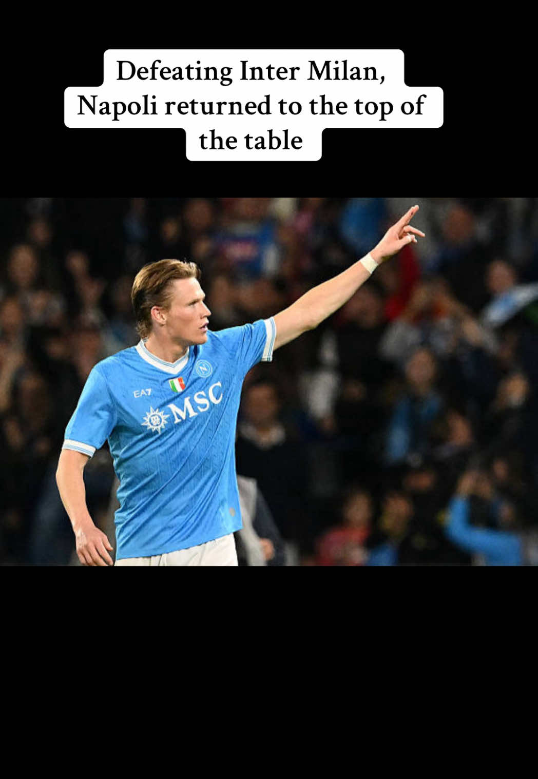 In the top match of round 8 of Serie A, Coach Conte showed his class when helping Napoli defeat Inter Milan with a score of 3-1. Thanks to this victory, the Naples team returned to the top of the table.#football #footballplayer #footballnews #uktiktok🇬🇧uk #100k 