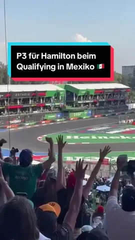 Wer ist wohl glücklicher? Lewis oder die Fans? 🥹😅 #formel1 #f1 #mexicogp #ferrari #hamilton 