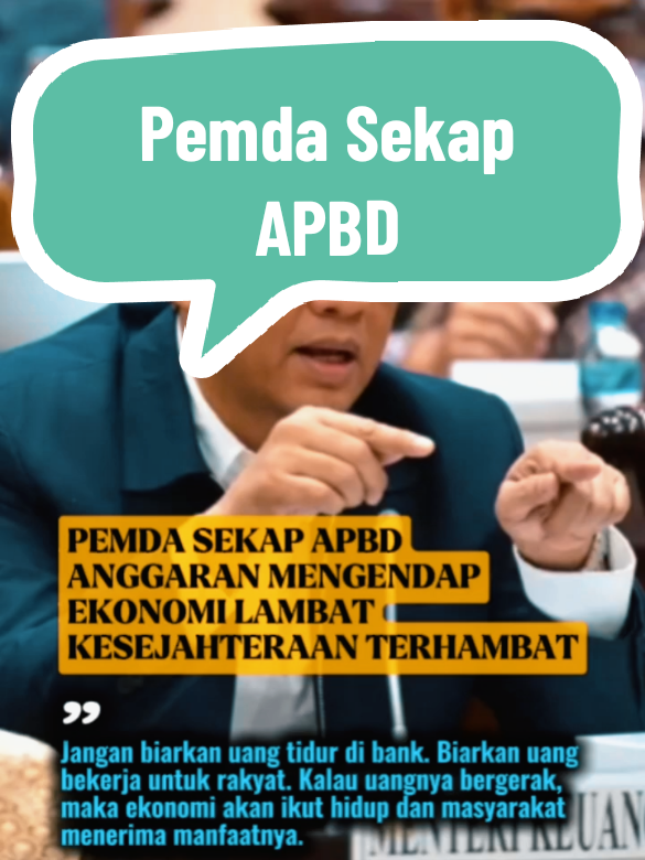 Menteri Keuangan (Menkeu) Purbaya Yudhi Sadewa menyiapkan solusi agar dana pemerintah daerah (pemda) tidak menumpuk pada akhir tahun. Salah satunya dengan membangun sistem transfer dana ke daerah (TKD) lebih cepat. Solusi ini dihadirkan Purbaya agar aliran dana publik berjalan efektif dan mendorong pertumbuhan perekonomian daerah. Ia menilai percepatan transfer dapat mengurangi kebiasaan pemda menahan kas di penghujung tahun. Purbaya menjelaskan langkah ini diambil setelah melihat tren dana pemda yang masih banyak tersimpan di bank. Kondisi itu, menurutnya, terjadi karena sejumlah pemda sengaja menahan dana untuk membiayai belanja rutin di awal tahun berikutnya. Ia menyoroti kebiasaan setiap akhir tahun dana pemda mengendap ratusan triliun rupiah. Purbaya tidak ingin dana tersebut hanya terparkir di bank, apalagi menghasilkan bunga, melainkan harus dibelanjakan agar memberikan dampak nyata bagi perekonomian daerah. Purbaya baru-baru ini mengungkapkan data simpanan dana pemda di perbankan mencapai Rp 234 triliun selama periode Januari–September 2025, berdasarkan data Bank Indonesia per 15 Oktober 2025.  Lima daerah dengan dana simpanan tertinggi, yakni Jakarta Rp 14,68 triliun, Jawa Timur Rp 6,84 triliun, Kota Banjarbaru Rp 5,16 triliun, Kalimantan Utara Rp 4,70 triliun, dan Jawa Barat Rp 4,17 triliun. Kritik Purbaya tersebut mendapat beragam tanggapan dari sejumlah kepala daerah, seperti Gubernur Jawa Barat Dedi Mulyadi, Gubernur DKI Jakarta Pramono Anung, dan Gubernur Sumatera Utara Bobby Nasution. Namun, Purbaya tidak banyak menanggapi protes tersebut. Ia menegaskan bahwa kebenaran data itu bisa diperiksa ke Bank Indonesia. Lebih lanjut, selain mempercepat mekanisme transfer, Purbaya juga mendorong para kepala daerah untuk lebih aktif membelanjakan anggarannya guna menggerakkan perekonomian. Ia menegaskan pentingnya disiplin dalam melaksanakan belanja secara tepat waktu dan tepat sasaran. #beritatiktok #purbayayudhisadewa  #purbayayudhi #menkeupurbaya #apbd #pemda #bi #pemdajabar #pemdadkijakarta #pramonoanung #bobbynasution #dedimulyadi  #jakarta #jawatimur #jawabarat #kalimantanutara #banjarbaru #kdm #danapemda #daerahtertinggal 