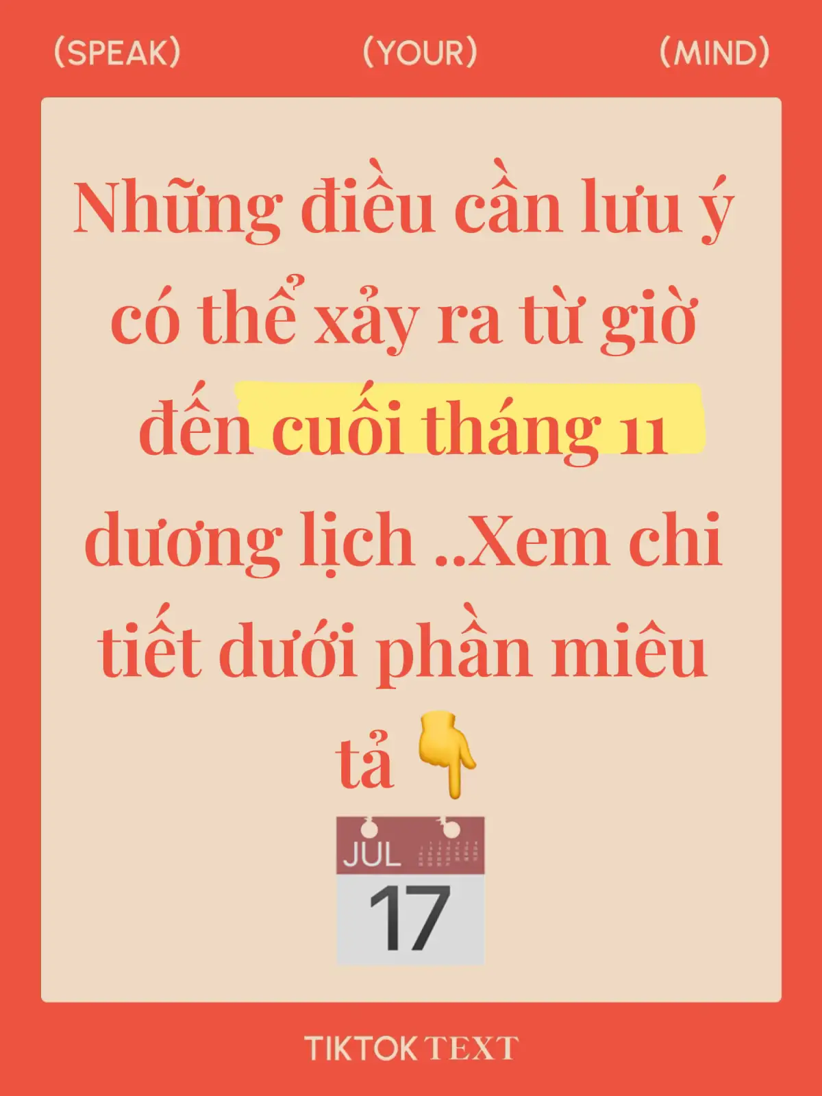 🔴 1 Số điều có thể xảy ra từ giờ đến cuối tháng 11 dương lịch. 1.Có 1 cơn bão sắp đổ bộ vào miền Trung, bão không quá lớn nhưng mưa to cả miền Trung. Cơn bão này rất dị thường (bão ma) nó cứ ẩn rồi hiện đúng vị trí ấy. Hoàn lưu mưa cách đó vài ngày lại lặp lại giống vài hôm trước. 2. Khu vực Bắc Trung Bộ bị ngập lụt, mênh mông nước (không phải do bão). Có nơi ngập gần như Quảng Trị (2020) 3. Lụt trên Tây Nguyên, vùng đất đỏ baran có lũ lụt. 4. Phía nam của Quảng Nam có mưa rất rất to. 5. Có 1 thời điểm : cả 3 miền cùng bị ngập úng. 6. Miền Nam lụt chưa biết từng có  Bà con nên lưu ý, đề phòng… Hi vọng mọi điều tốt đẹp, bình an đến với mọi người. #nammoadidaphat🙏🙏🙏 