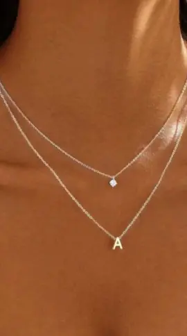 Colar duplo Elegante com Inicial do Nome, todas as letras. #girls #girl #bijuterias #piercings #piercing 