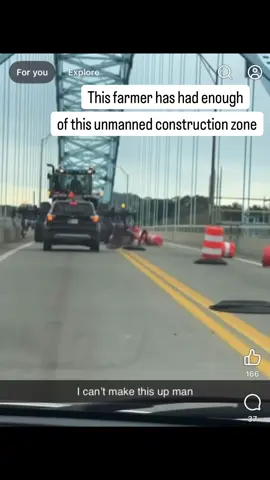 Farmer’s got cows to feed and zero time for your cones. #tractor #farmlife #countrylife #funnyvideo #fyp