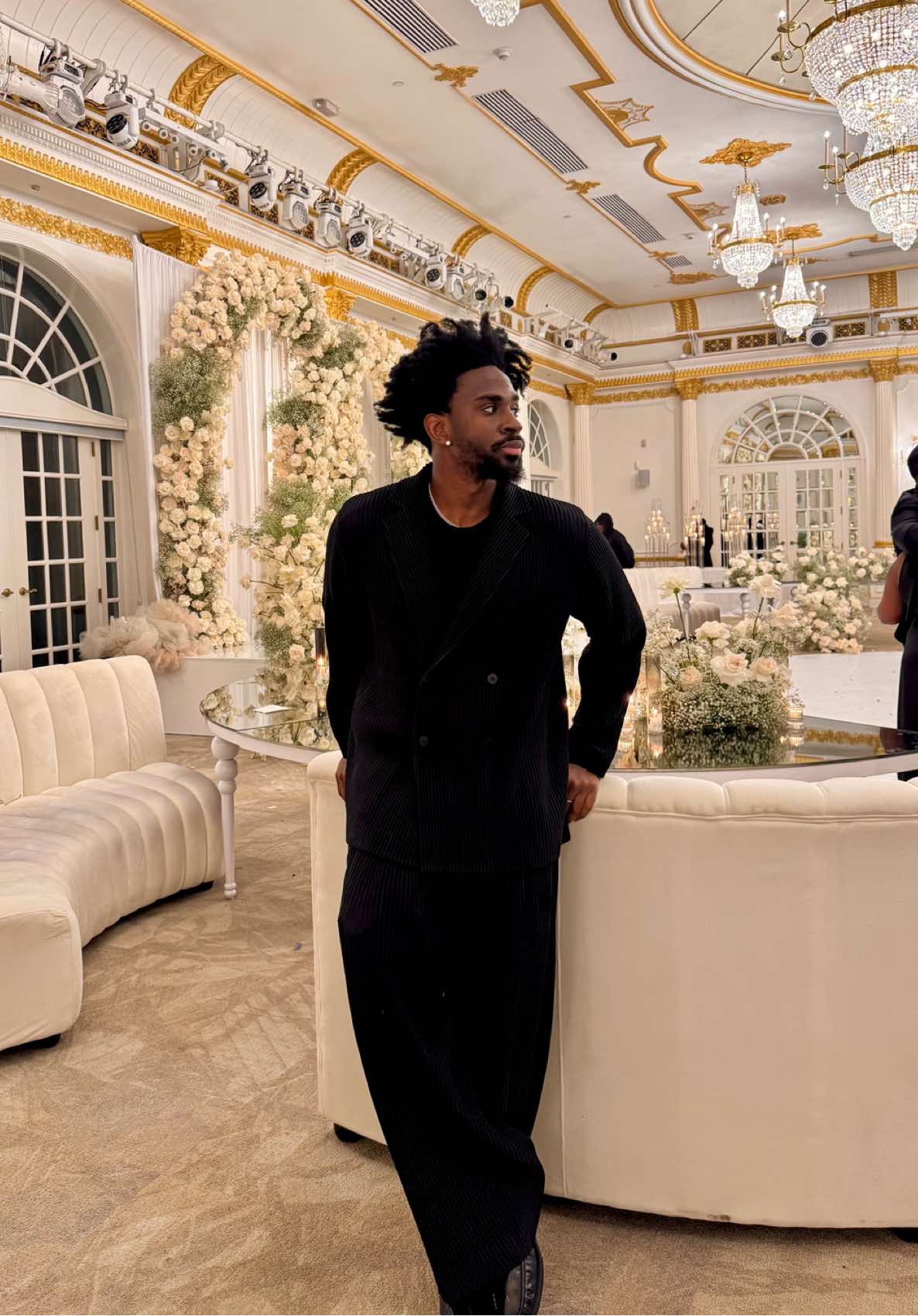 Wedding fit check featuring some friends as well as the bride and groom! The gang cleaned up well.  #fyp #fitcheck #weddingattire #weddingguestoutfit   #brideandgroom 