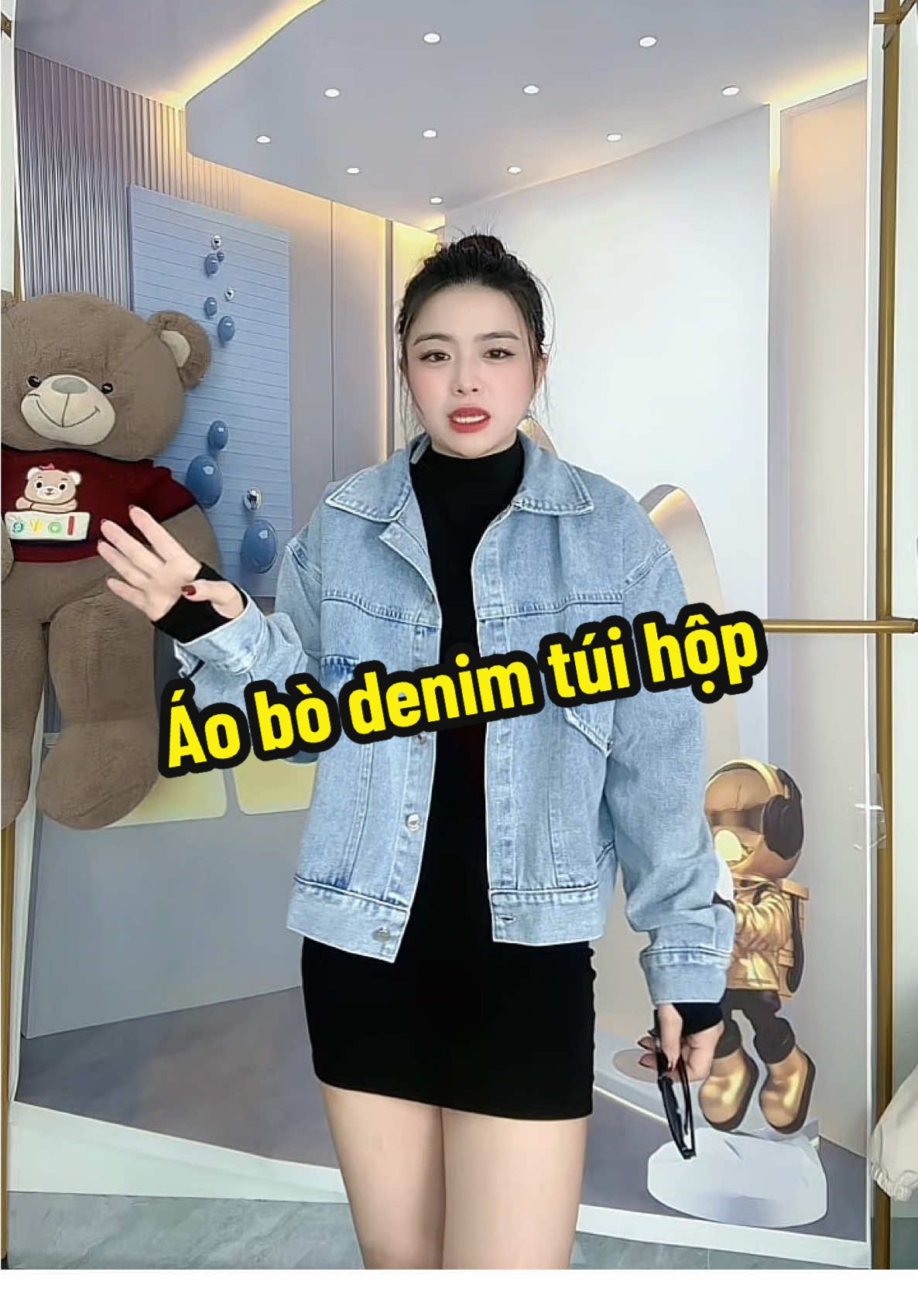 Áo bò denim túi hộp #nguyenthomreview #aodenim #aobonu #aobotuihop 