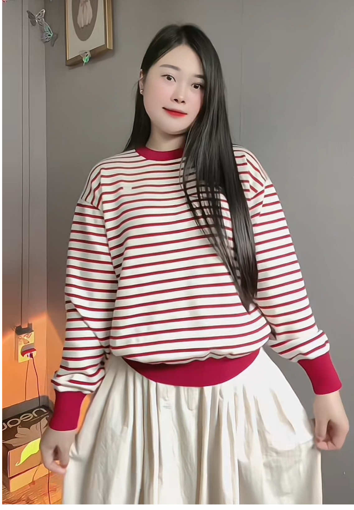 Em nó ấm gọn xinh lun 🎀#outfit #aolen #xuhuong #muxin #aolennu 