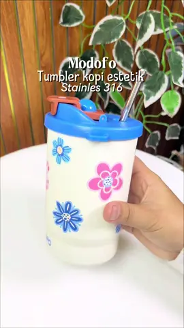 Tumbler dari modofo estetik bangett 😍 #tumblerestetik #tumblerkopi 