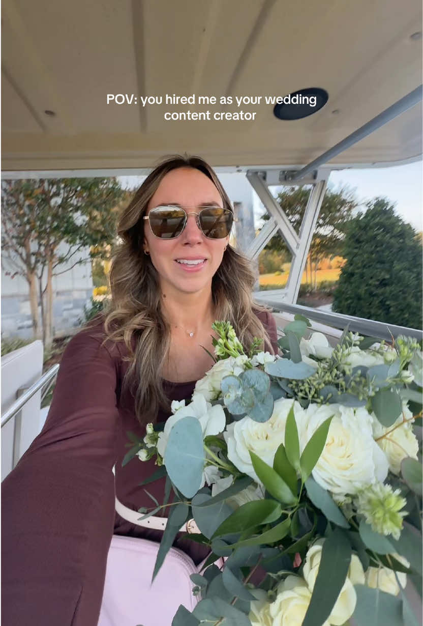 this job was made for me, I LOVE being the bride and grooms personal hype girl for the best day of their lives 📸💐🫶🏻 congrats mark and Alexis it’s a beautiful day for a wedding here at the fields at skycrest in charlotte North Carolina 💍 #weddingday #kardashians #weddingcontentcreator 