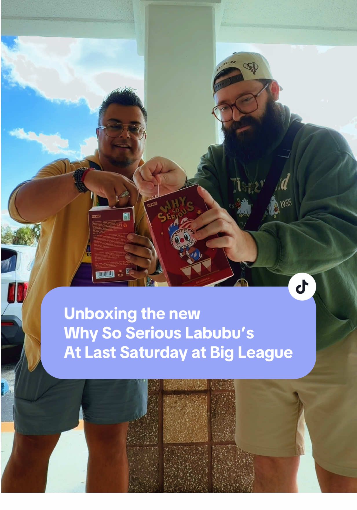 Come with me to “Last Saturday” as we open some of the new Why So Serious Pop Mart blind boxes and try our luck at the Golden Ticket event for Last Saturdays at @Big League Cards Orlando  . . Additional shout out to the amazing followers and friends I got to hang with today. And for trading me the Labubu from Why So Serious 🥹🥹🥹 #blindbox #unboxing #labubu #mystery #mysterybox 
