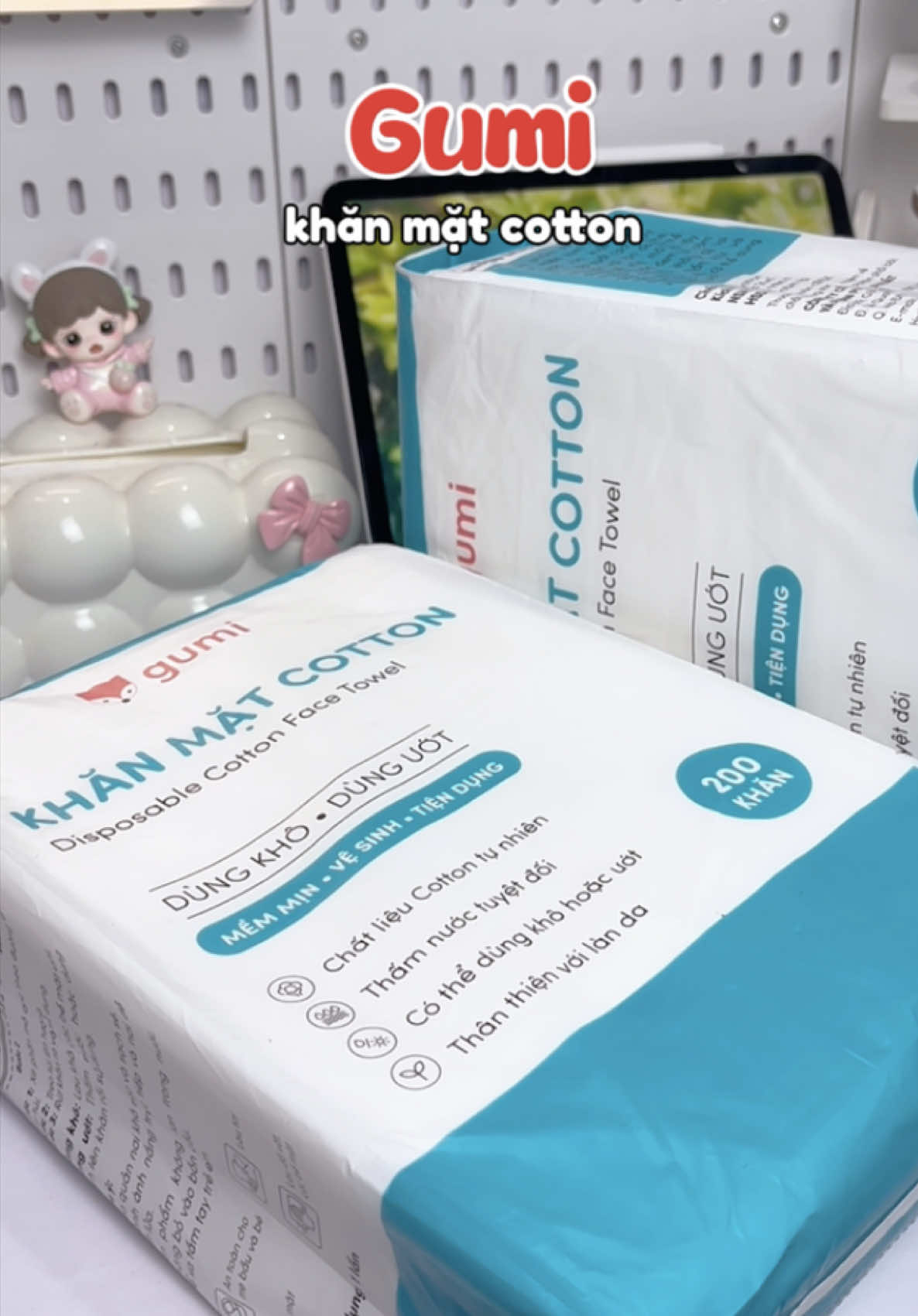 Khăn mặt khô cotton dùng 1 lần đúng chân ái cho da lun á 🩵#gumi #khanmatkho  #khanmatdungmotlan #khanmatkhodanang #xuhuong 