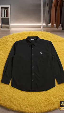 Hooligans Kemeja LS - Shearer PJ Black Formal Casual Hit