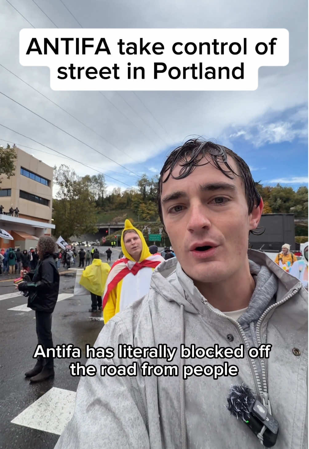 ANTIFA took complete control of the streets in this section of Portland, making guys take a detour to get to their destination. No police anywhere just antifa controlling the streets, they have no power to tell people where to go. Dont let these people tell you what you can and cannot do, they have no power above you when you are following the law. 
