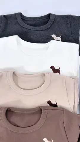 Bộ nỉ thêu hình cún ấm áp dày dặn cho mùa đông nè #sochibaby #bodaitaychobe #bogiunhiet #quanaomuadong 