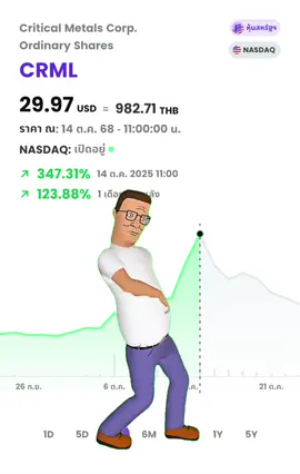 •	Critical Metals Corp. (“CRML”) เป็นบริษัทสำรวจและพัฒนาแร่ “critical minerals” เช่น Rare Earth Elements (REEs) และ lithium มีโครงการหลักคือ Tanbreez Project ในกรีนแลนด์ และโครงการ lithium ที่ออสเตรีย.   	•	บริษัทเพิ่งประกาศข่าวใหญ่ว่าได้ข้อตกลง offtake (สัญญาซื้อขายล่วงหน้า) กับบริษัทสหรัฐเพื่อส่ง Rare Earth จากโครงการ Tanbreez และกำลังทำ Bankable Feasibility Study (BFS) อยู่.   	•	ตัวเลขล่าสุด: รายได้ยังน้อยมาก (~US$560,623 ในรอบล่าสุด) และยังขาดทุนอยู่ (กว่า US$51.9 ล้าน) เหมือนกับบริษัทพัฒนาโครงการหลายแห่งที่ยังไม่เข้าสู่การผลิตจริง.   #ลง#ลงทุนแบบปอปลาหุ#หุ้นจิ๋วติดจรวดหุ#หุ้นเมกา