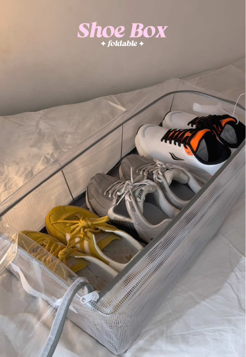 Available in different sizes✨ #shoebox #shoesbox #clothesboxorganizer #fyp #organizer 