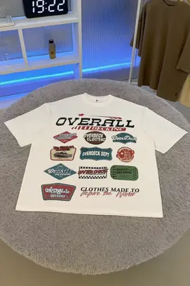 p BoXy Cut T-Shirt cotton 20s OverallDecking Old Logo White #fypage #fyp #bajuboxy #kaosoversize #kaoscowok 