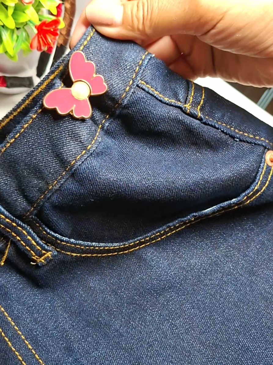 #กางเกงหลวม #กระดุมปรับเอว #กระดุมขยายเอว 