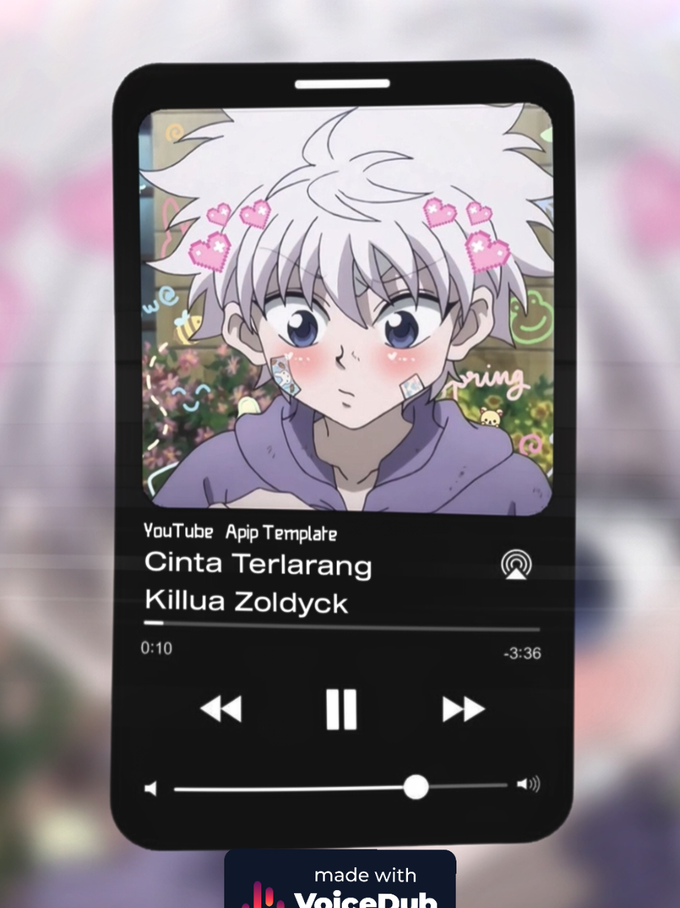 cinta terlarang versi killua zoldyck ai cover #cintaterlarang #anime #hunterxhunter #killua #voicedub 