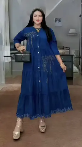 Midi Standart Arin Bervariasi semi jeans #dres #setelanwanita #midi 