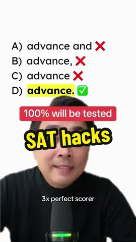 This will 100% appear on your next SAT. It can boost your score by up to 60 points. Study this hack and 🚀! #satprep #sat #semicolon #creatorsearchinsights #greenscreen 