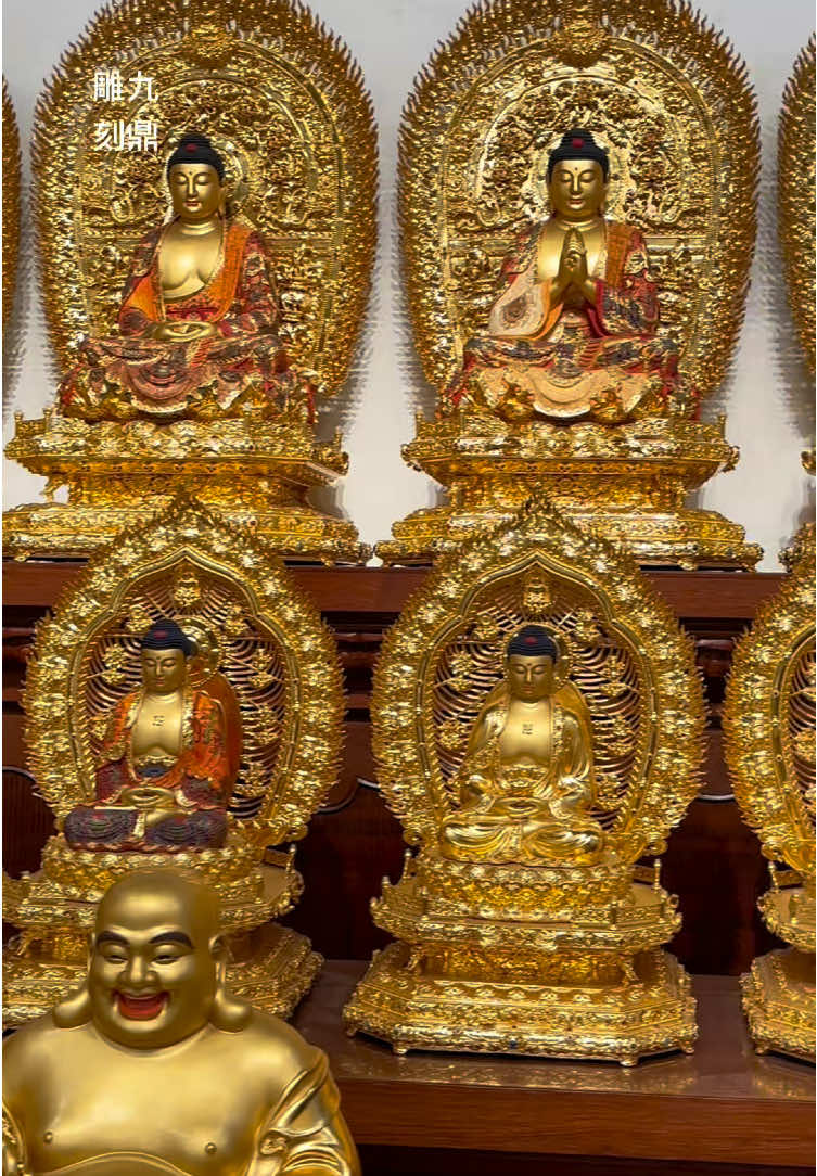 铜雕 五方佛 #铜雕 #九鼎雕刻 #手工制作 #五方佛 
