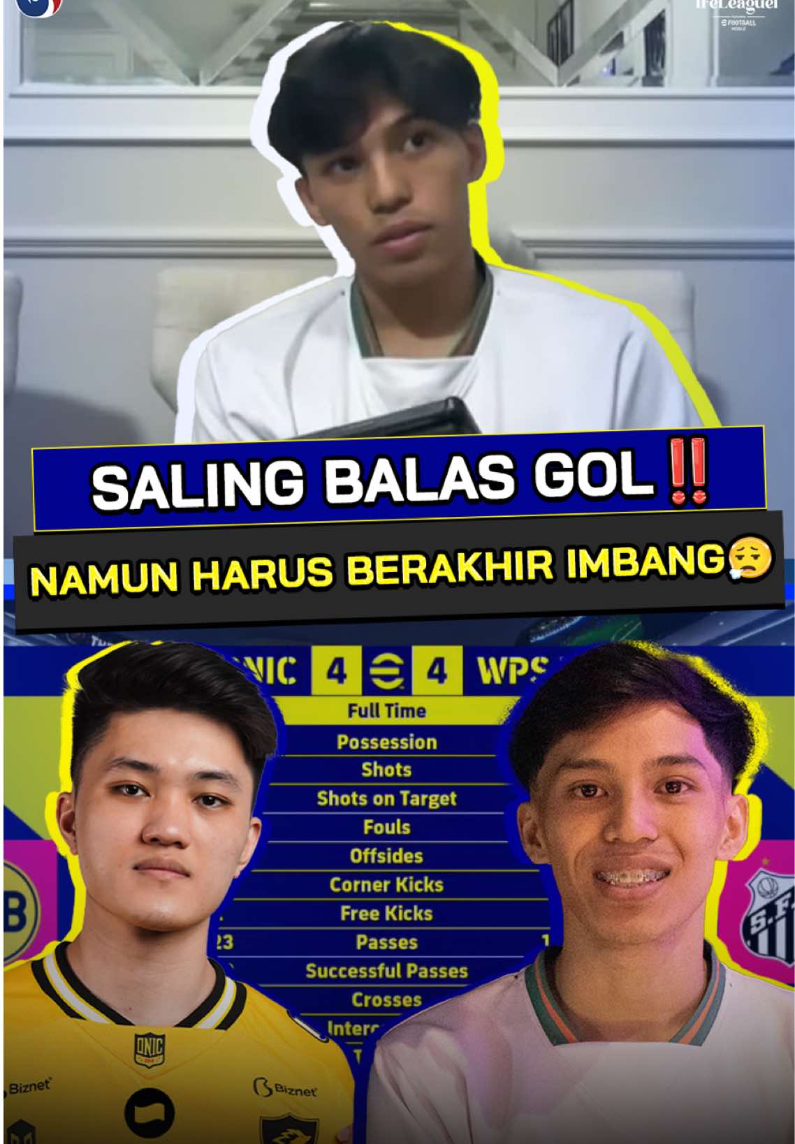PERTANDINGAN SENGIT‼️ SALING ADU BALAS GOL😱🔥 ##ifeleague1##ifel##ifelditiktok##efootball##stepupshowupstandout 