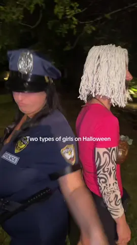 Two types of girls on Halloween #cop #ula50firstdates #halloweencostumes #halloween #twotypesofgirls 