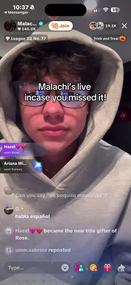 @Malachi Barton LIVE!