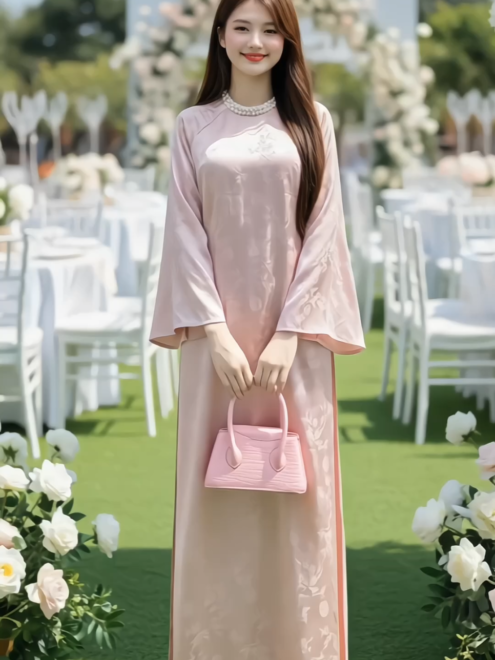 Áo dài cách tân đính đá cao cấp sang trọng #aodaivietnam #aodaitet #aodaicachtan #aodai #xuhuong 