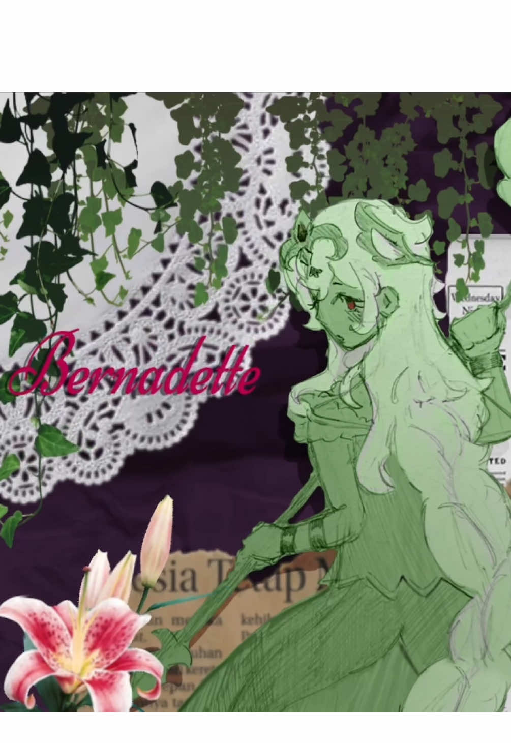 AHHH WHITE LILYS NEW SKIN IS SO PRETTYY KAKSKSOSKKS my poor alight motion bro  #crk #whitelilycookie #edit #fyp #silentsaltcookie #cookierunkingdom #alightmotion #bernadette #scrapbook #whitelily #silentsalt