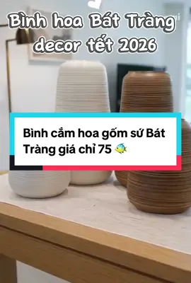 Bình cắm hoa gốm sứ Bát Tràng #xuhuongtiktok2025 #fyp #binhcamhoa #binhcamhoagomsu #battrang 