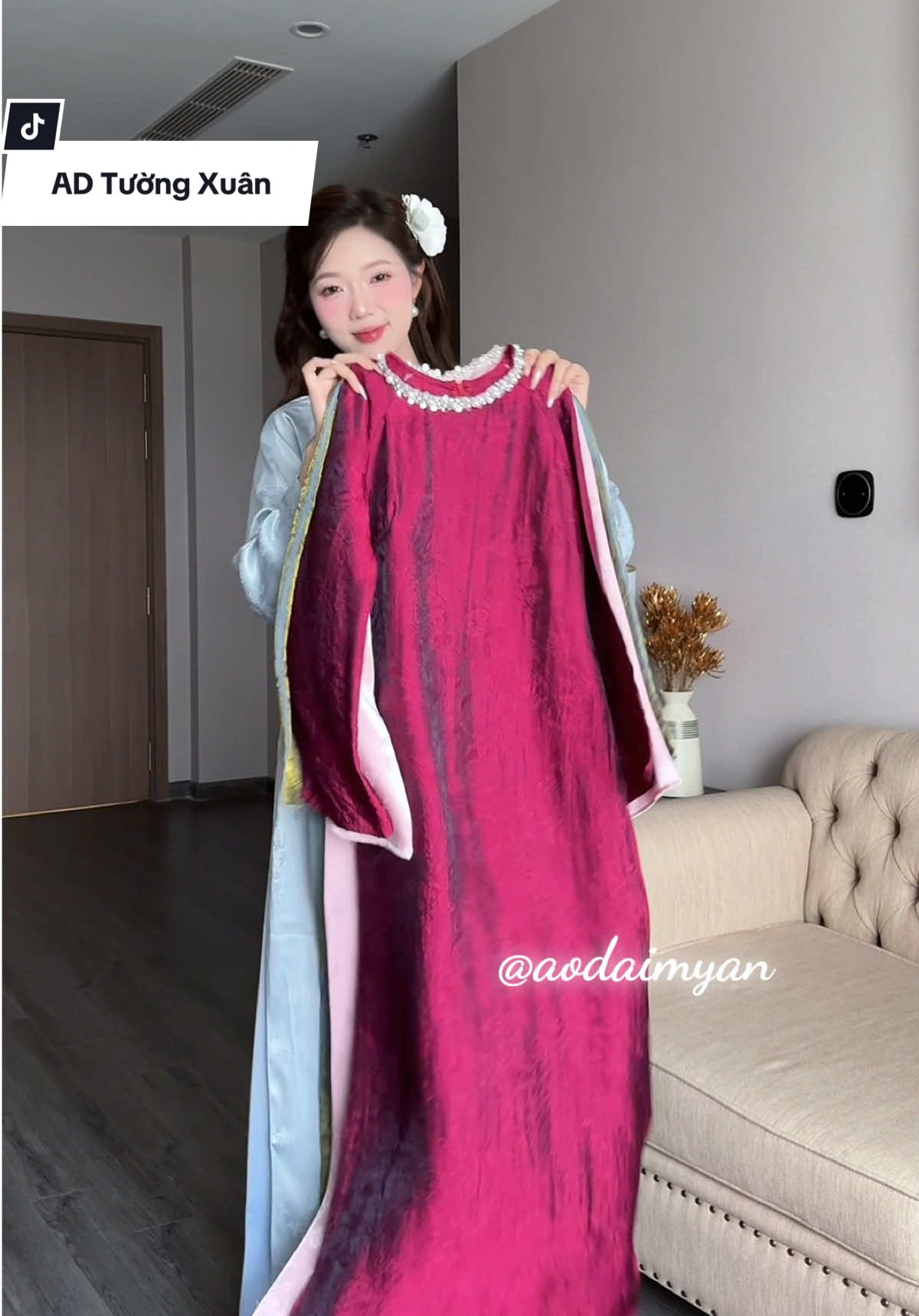 Cứ bị yêu áo dài mãi thuiiiiiiiiiiiii #aodaimyan #aodaigam #aodaitet2026 #xuhuong #fyp 