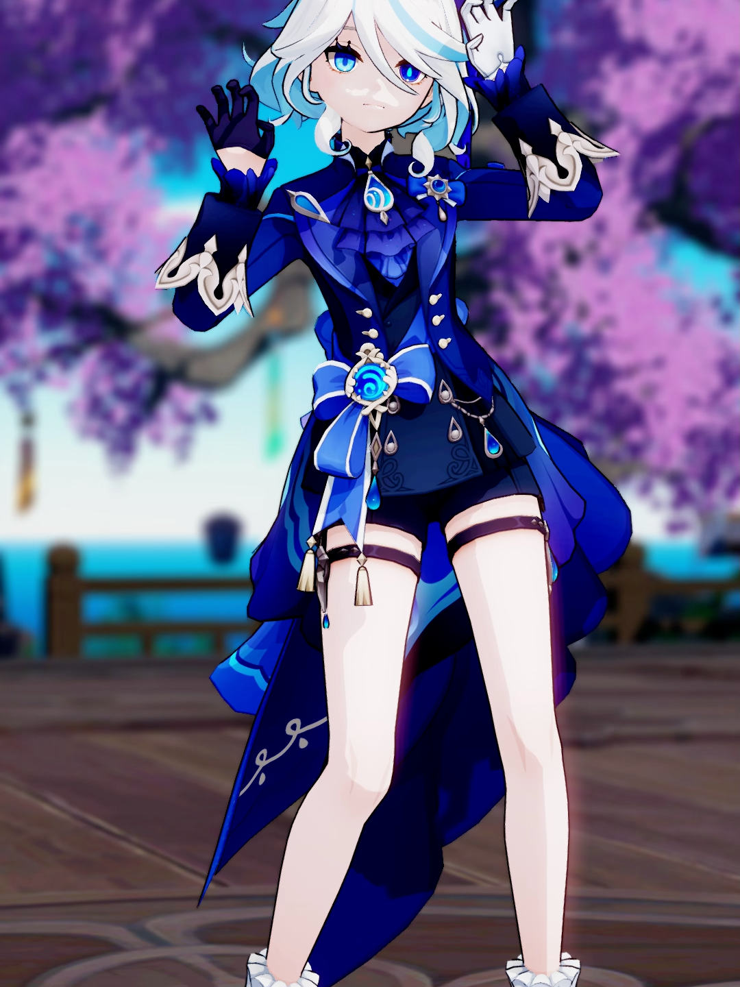 Furina カルテNo.2222 Animation Dance Model：Hoyoverse Motion: TheWeebDev Music: カルテNo.2222 MME： Harigane/Soboro/Beamman/Manashiku Tool： MikuMikuDance/MMEffect/.  #furina #きゅるりんってしてみて #genshinimpact